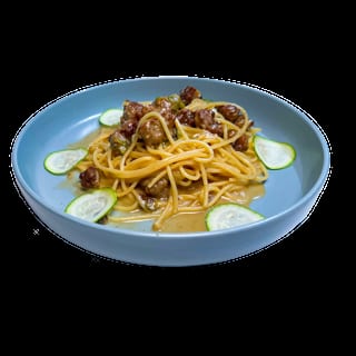 Spaghetti Alla Nerano con Salsiccia